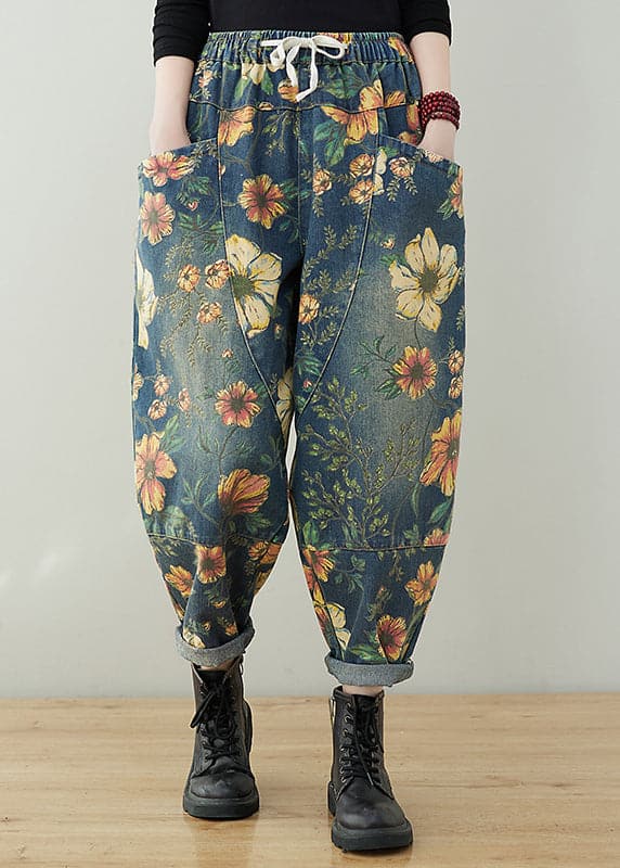Luna - Printed Drawstring Trousers
