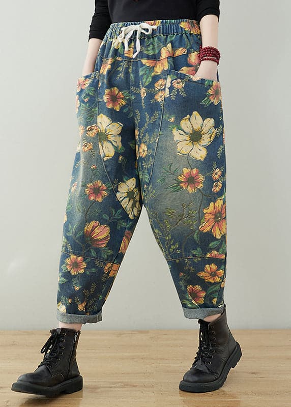 Luna - Printed Drawstring Trousers