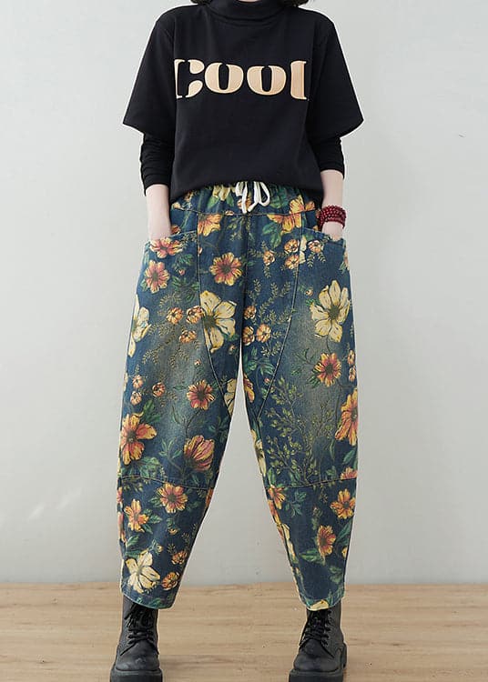 Luna - Printed Drawstring Trousers