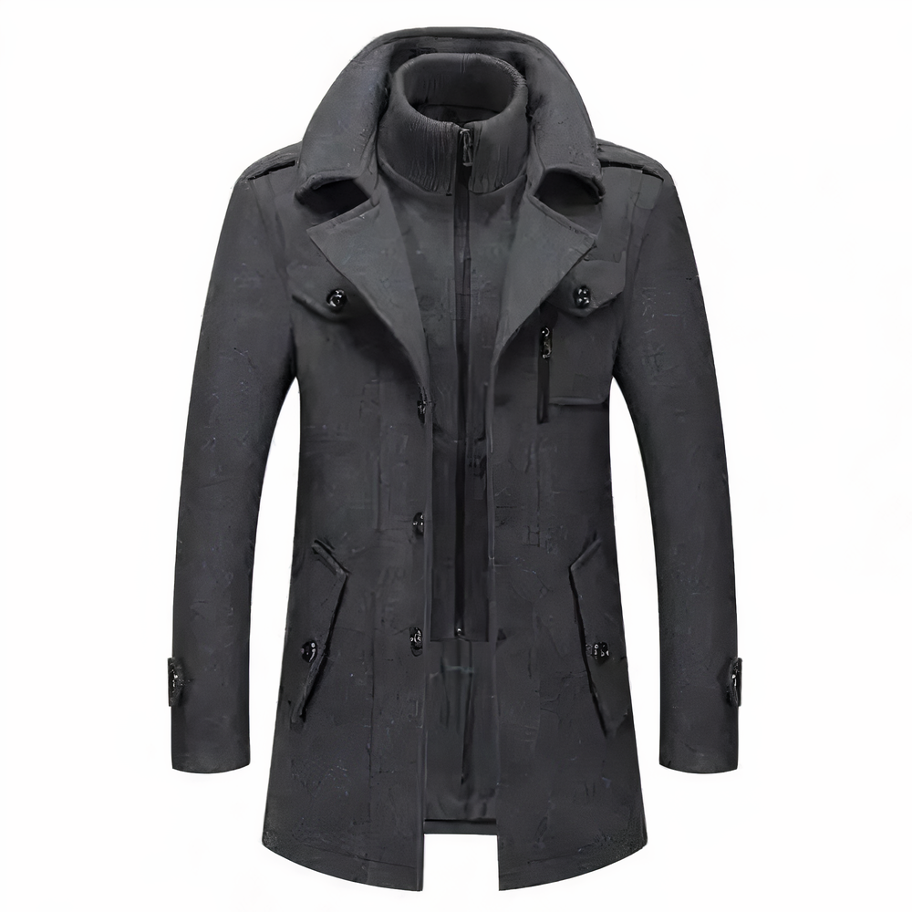 Fashionable double collar jacket for men - Grayson