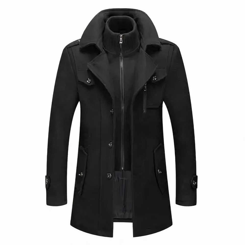 Fashionable double collar jacket for men - Grayson