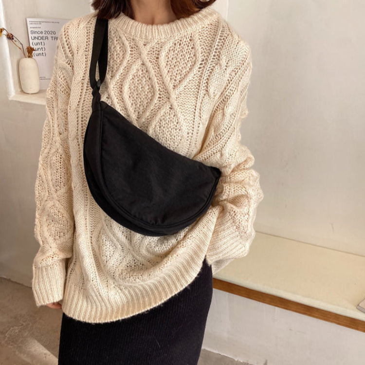 Spacious Nylon Shoulder Bag for Women
