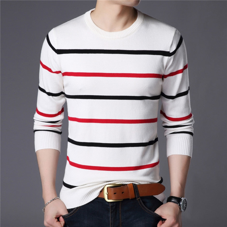 Thijs Striped Sweater with O-Neck