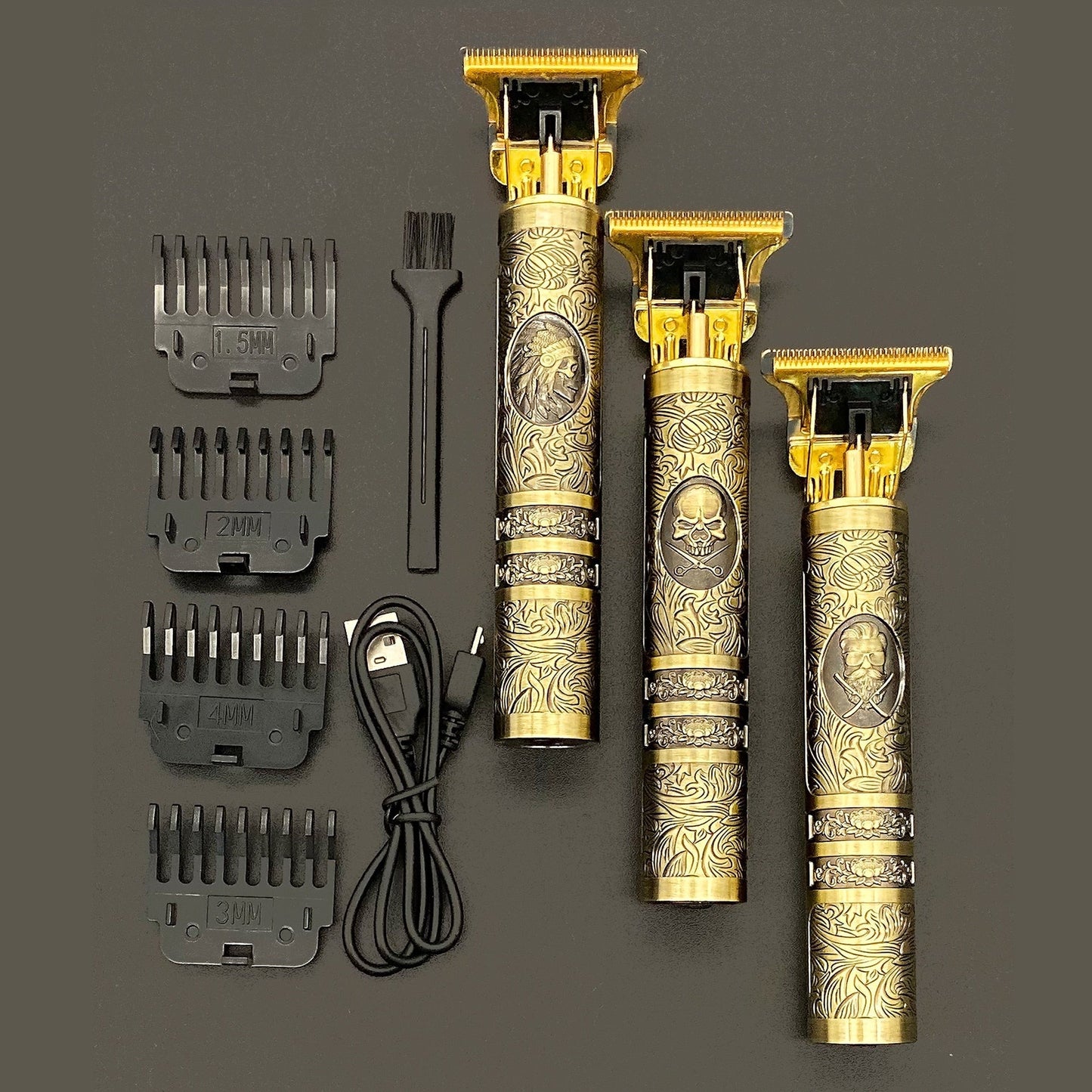 Rechargeable Hair and Beard Trimmer with Attachments