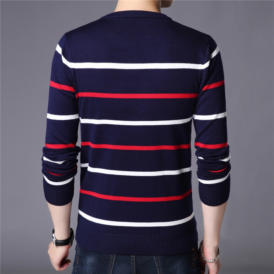 Thijs Striped Sweater with O-Neck