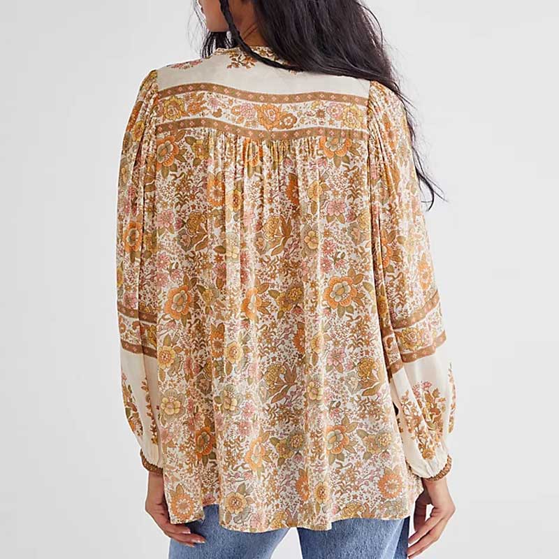 Pawani | Bohemian Blouse With Tassel Details - Relaxed & Stylish