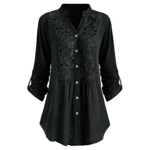 Elegant Lace Blouse with Embroidery