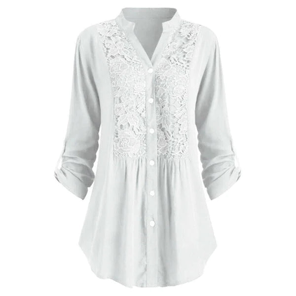 Elegant Lace Blouse with Embroidery