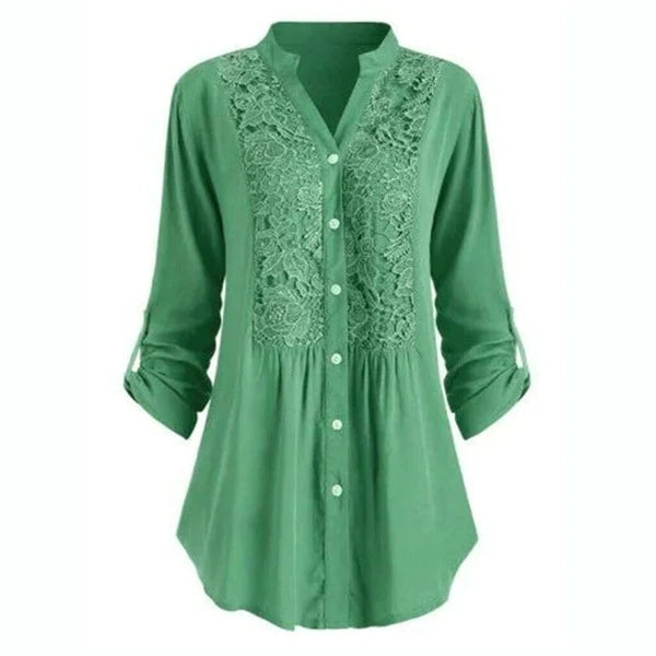 Elegant Lace Blouse with Embroidery