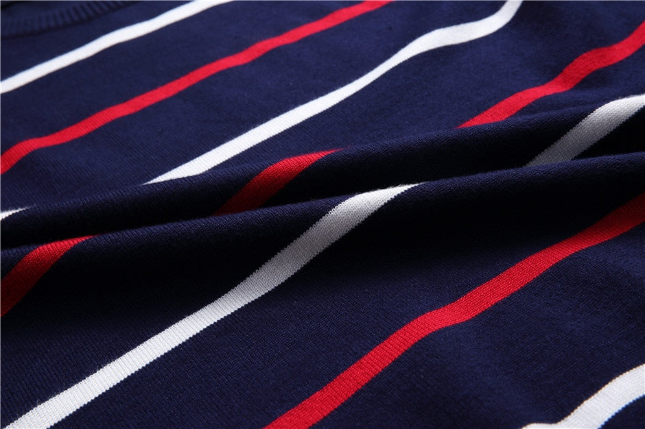 Thijs Striped Sweater with O-Neck