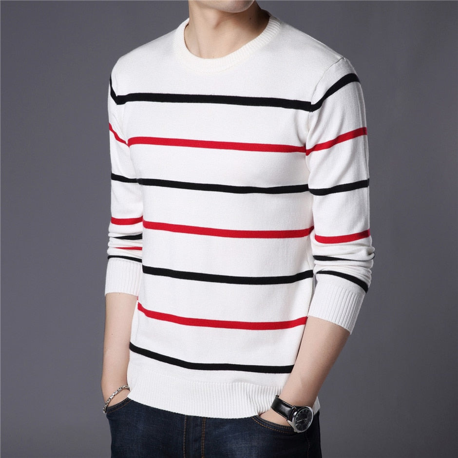 Thijs Striped Sweater with O-Neck