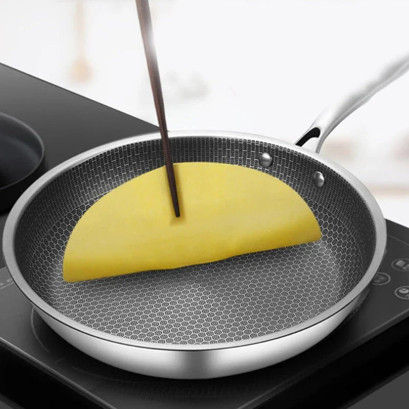 Stainless Steel Non-Stick Frying Pan – Effortless Cooking with Modern Design