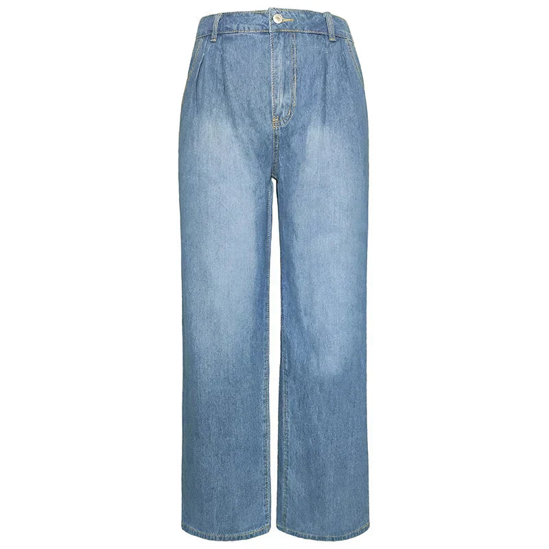 Wide Leg Jeans - Casual - Blue Denim - Perfect for Everyday