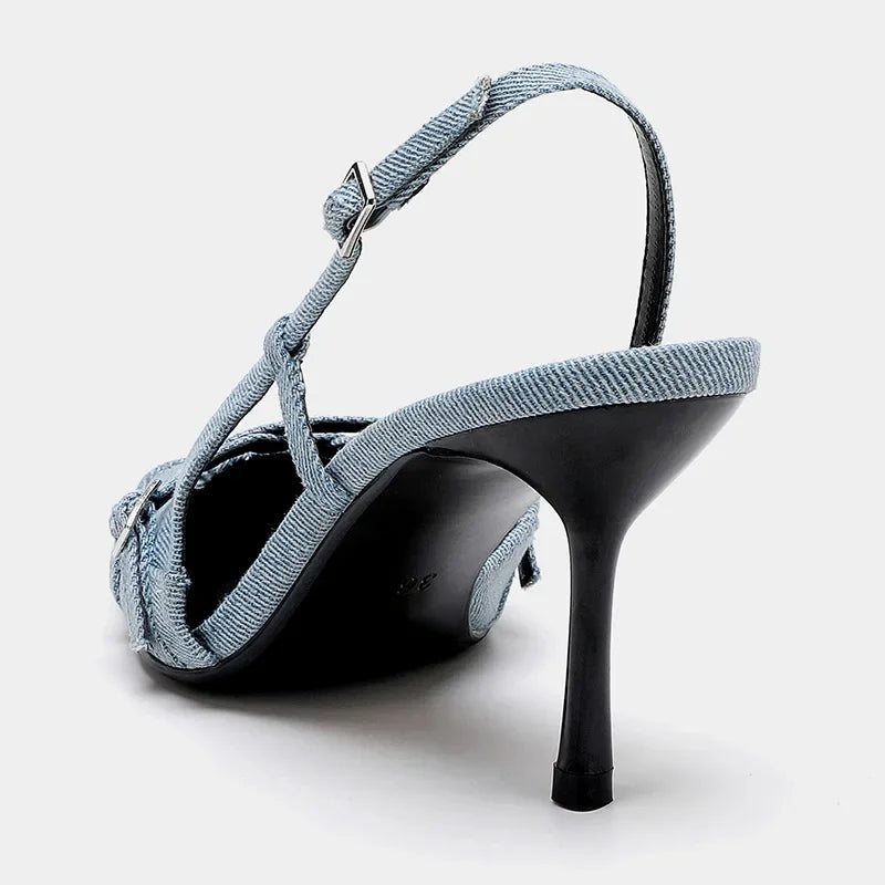 Virelle | Denim Heels