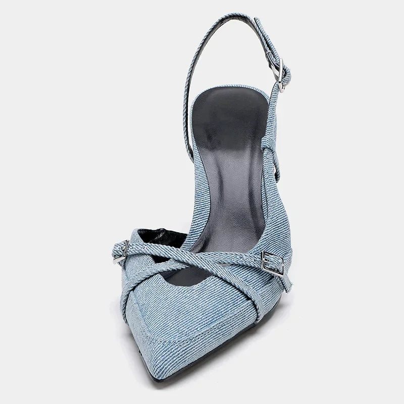 Virelle | Denim Heels