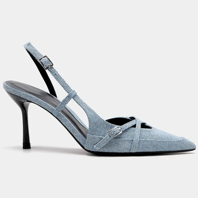 Virelle | Denim Heels