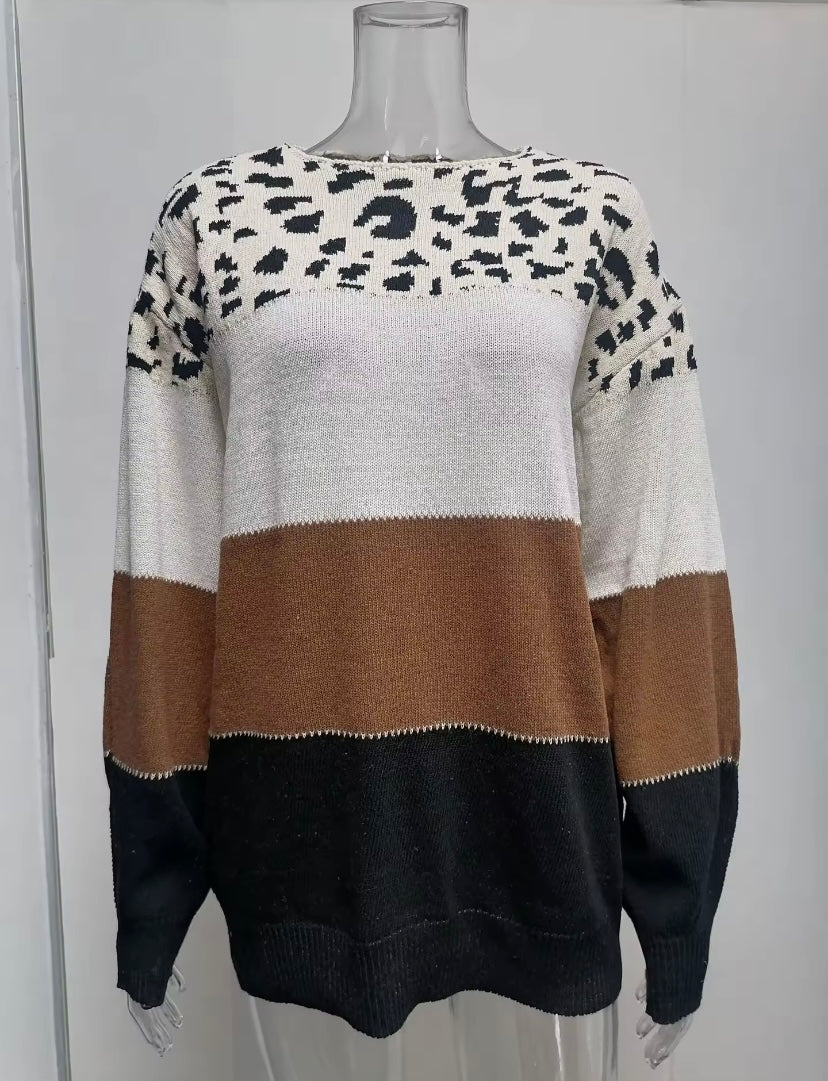 MARIE | MULTICOLOUR LEOPARD SWEATER
