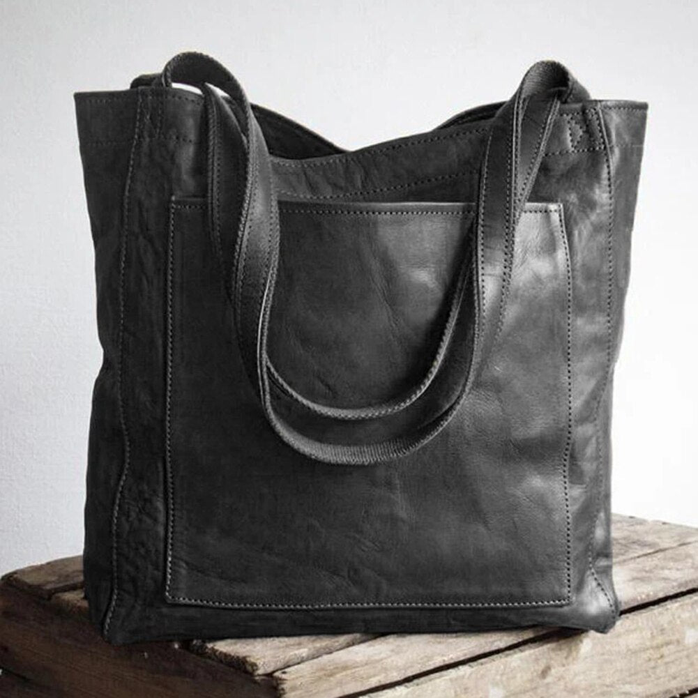 Luxury Leather Tote Shoulder Bag for Women