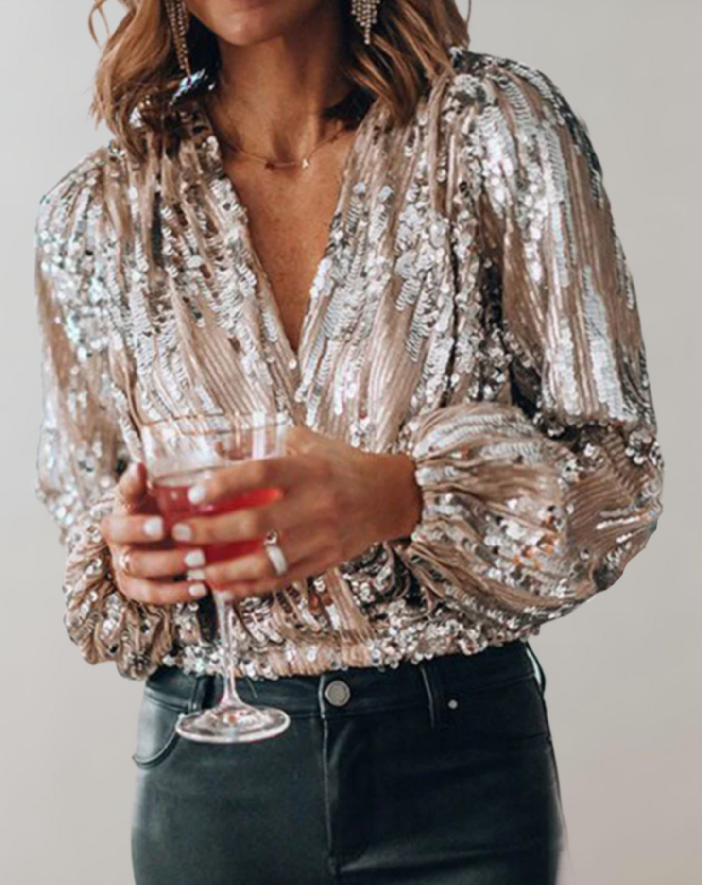 Celia Top with Lantern Sleeves and V-Neck – Summer 2025 Edition