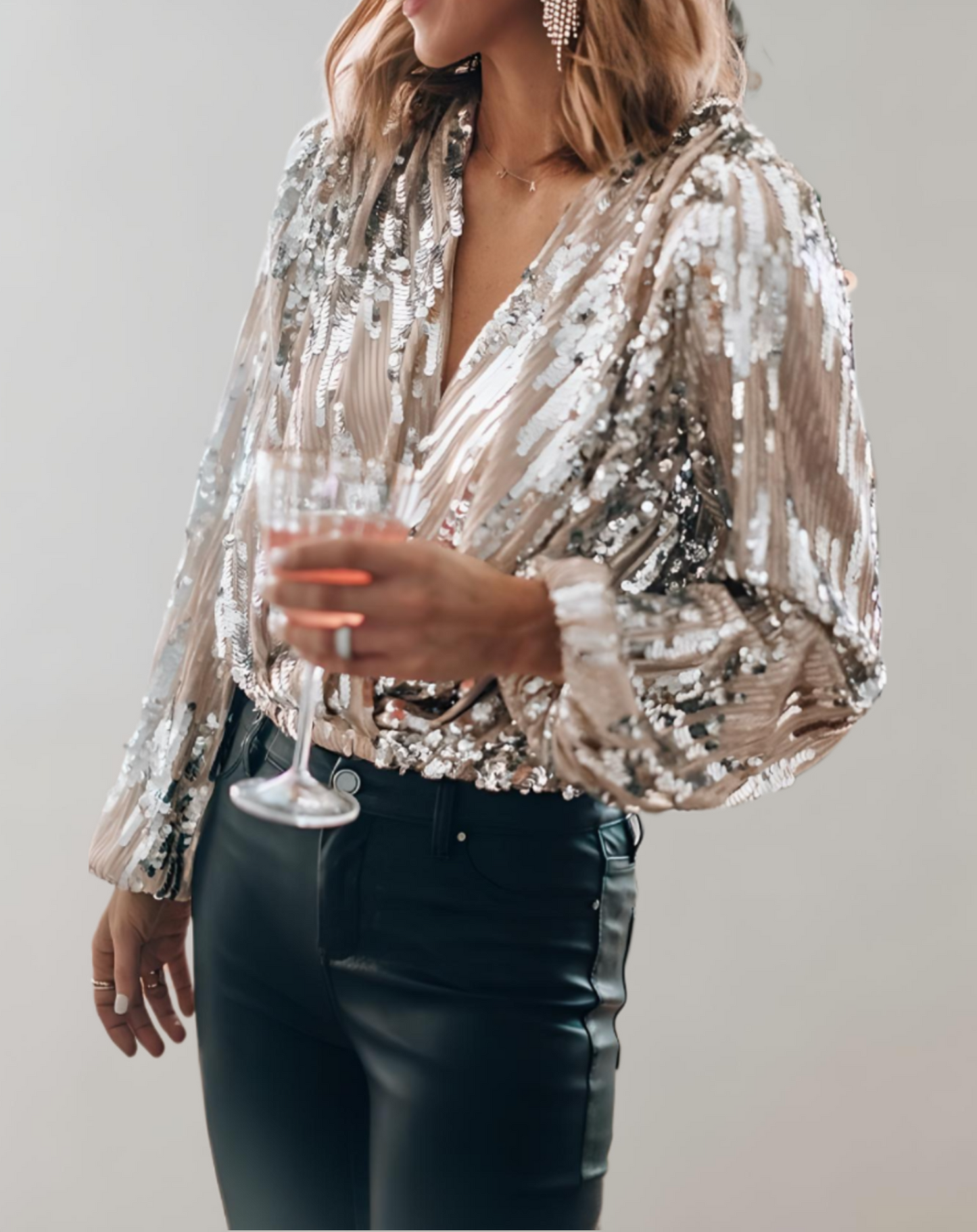 Celia Top with Lantern Sleeves and V-Neck – Summer 2025 Edition
