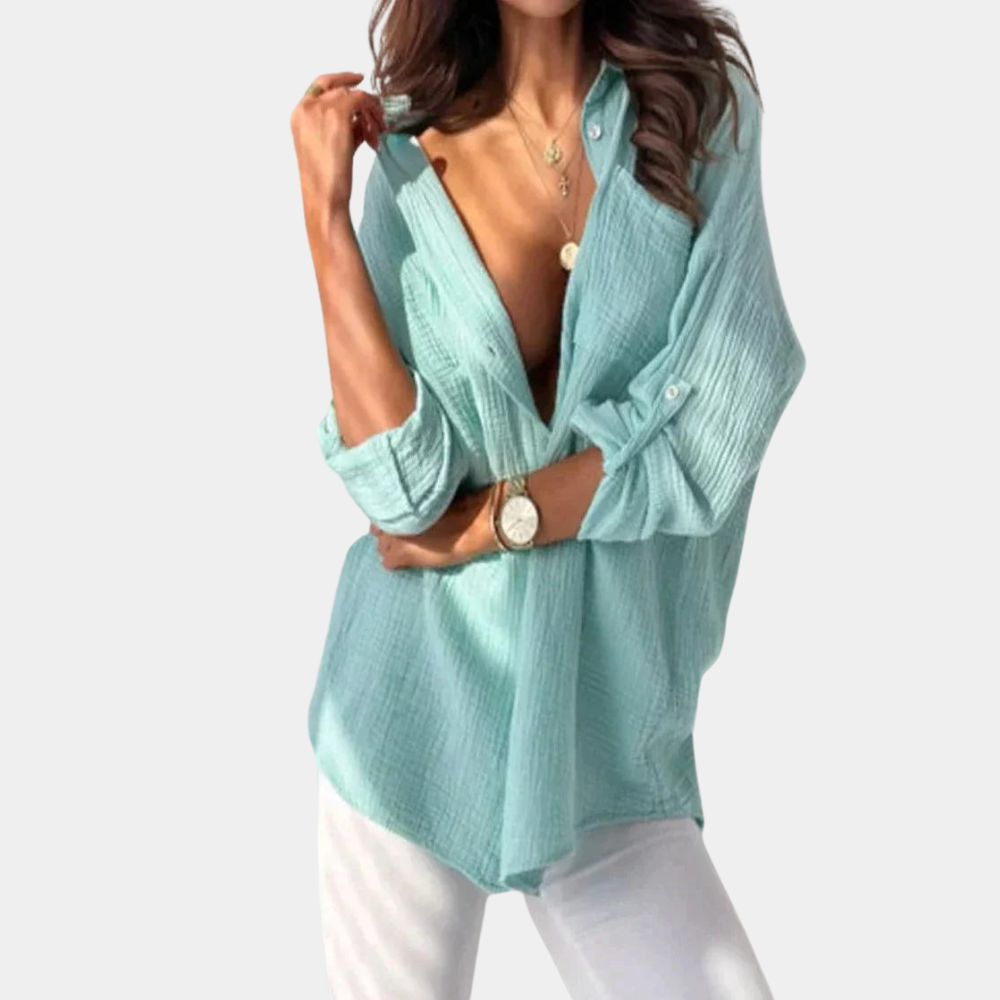 Aleksandra | Lapel Blouse - Versatile Women's Top