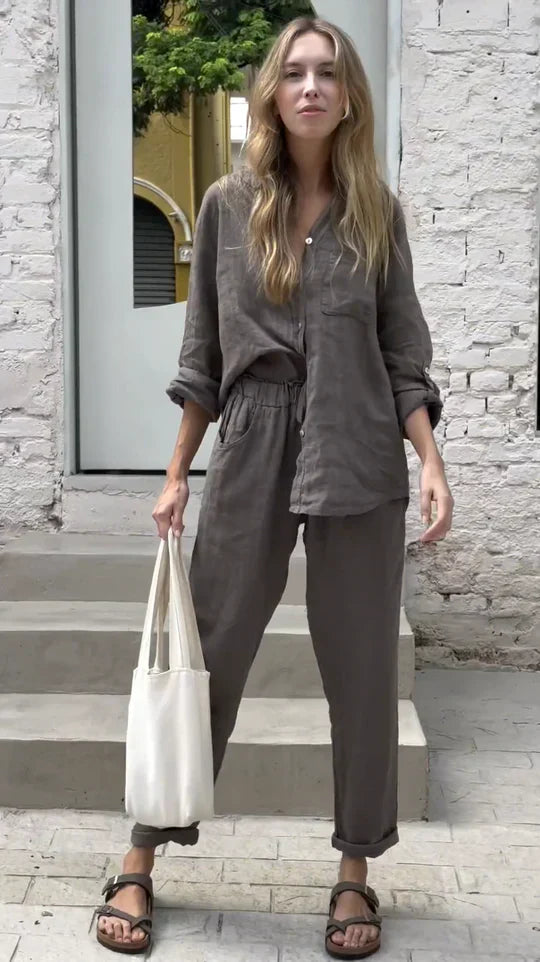 Georgiana - Two Piece Cotton Linen Set