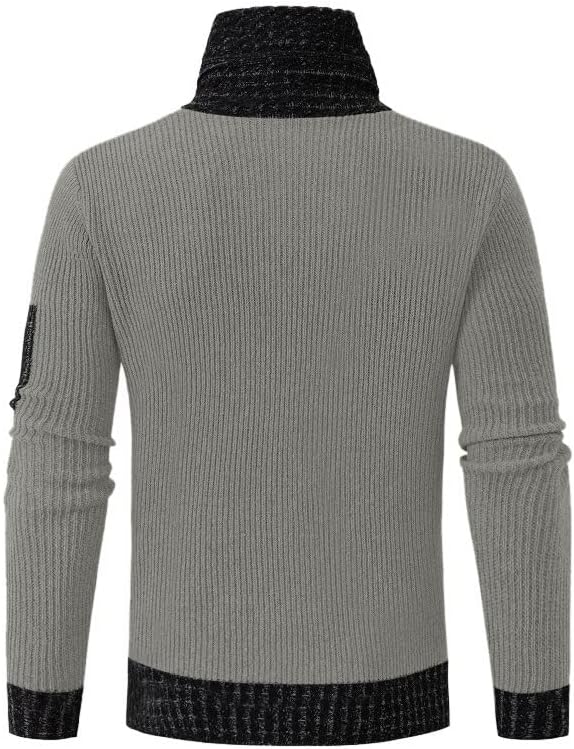 Lars Casual Sweater - Vintage Wool Sweater with High Collar