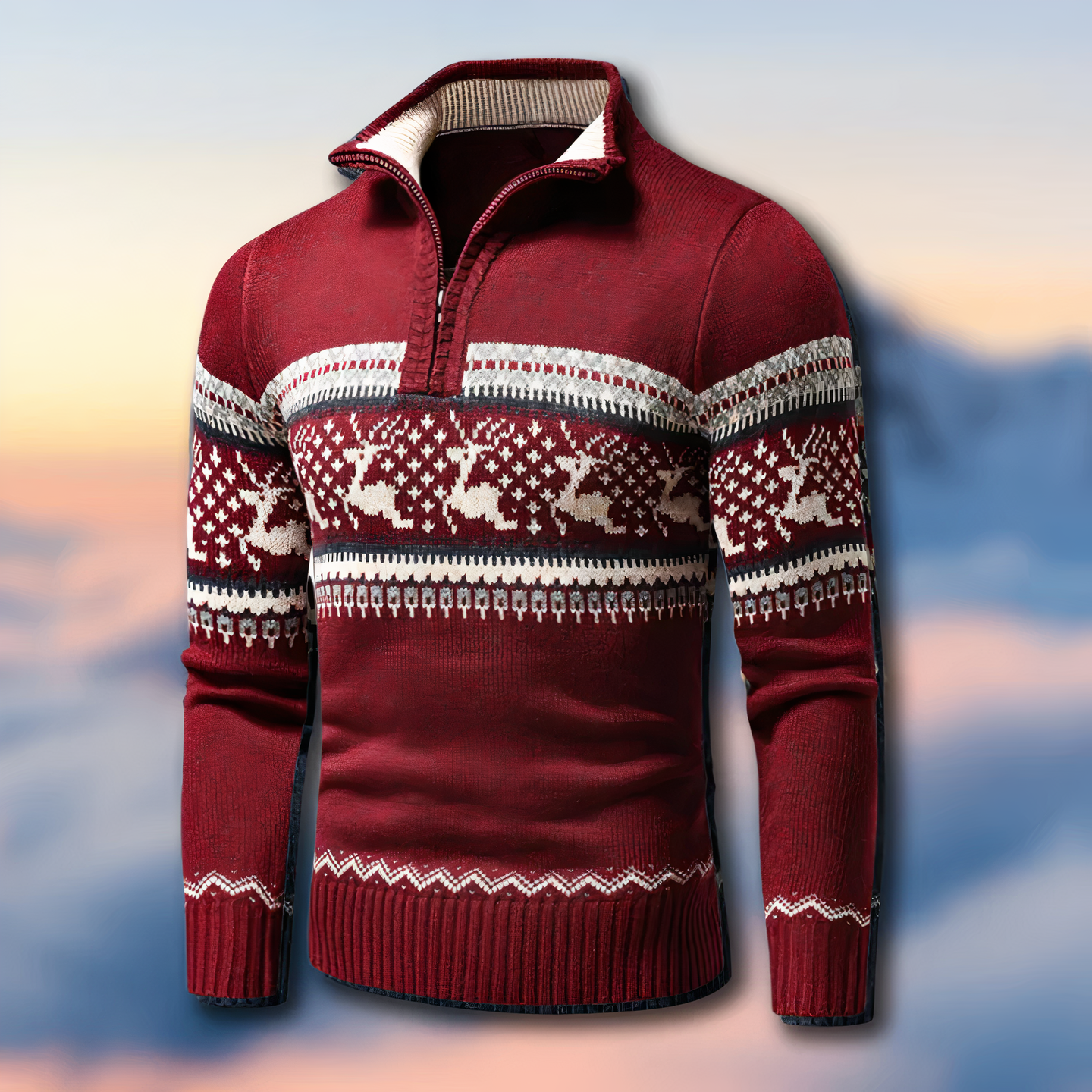 Munro - Knitted sweater with half zipper