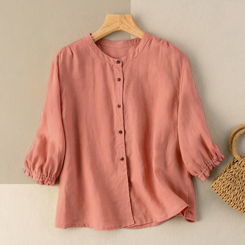 Jelena | Vintage Summer Women's Blouse - Stylish & Light for Warm Weather