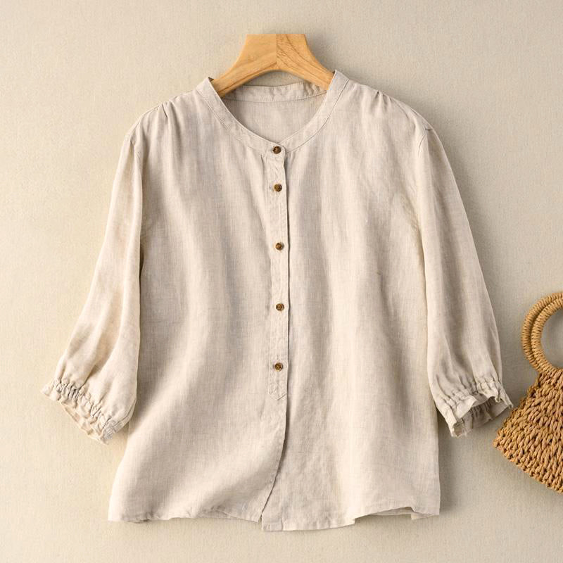 Jelena | Vintage Summer Women's Blouse - Stylish & Light for Warm Weather