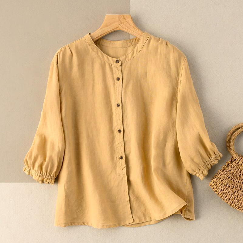 Jelena | Vintage Summer Women's Blouse - Stylish & Light for Warm Weather