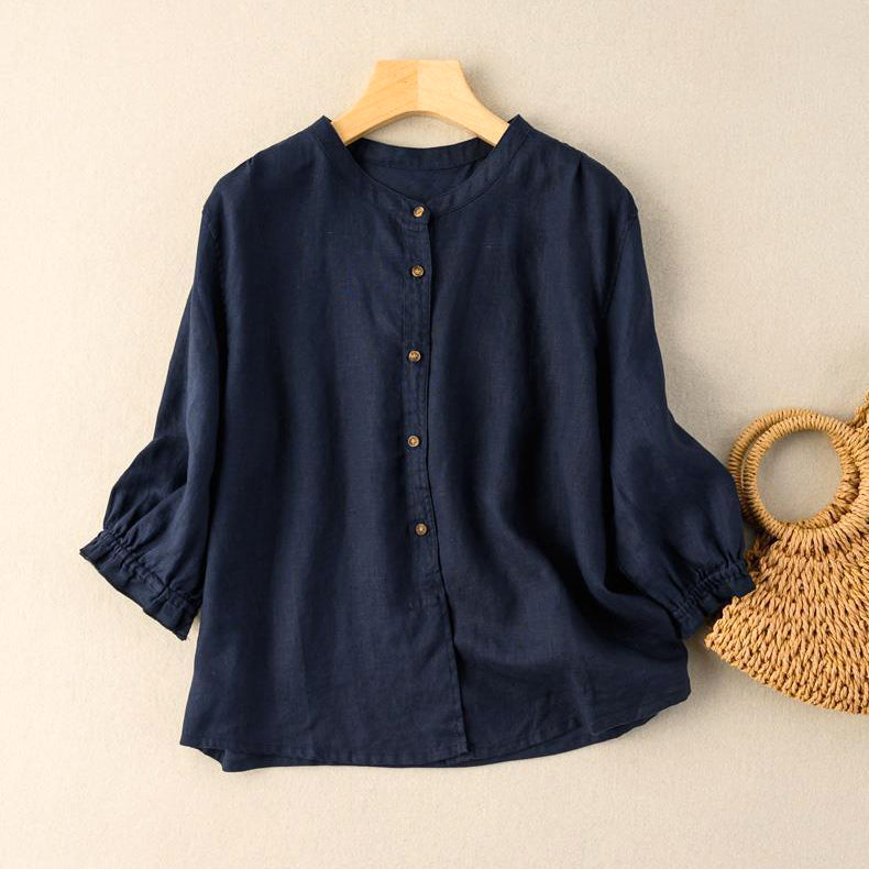 Jelena | Vintage Summer Women's Blouse - Stylish & Light for Warm Weather