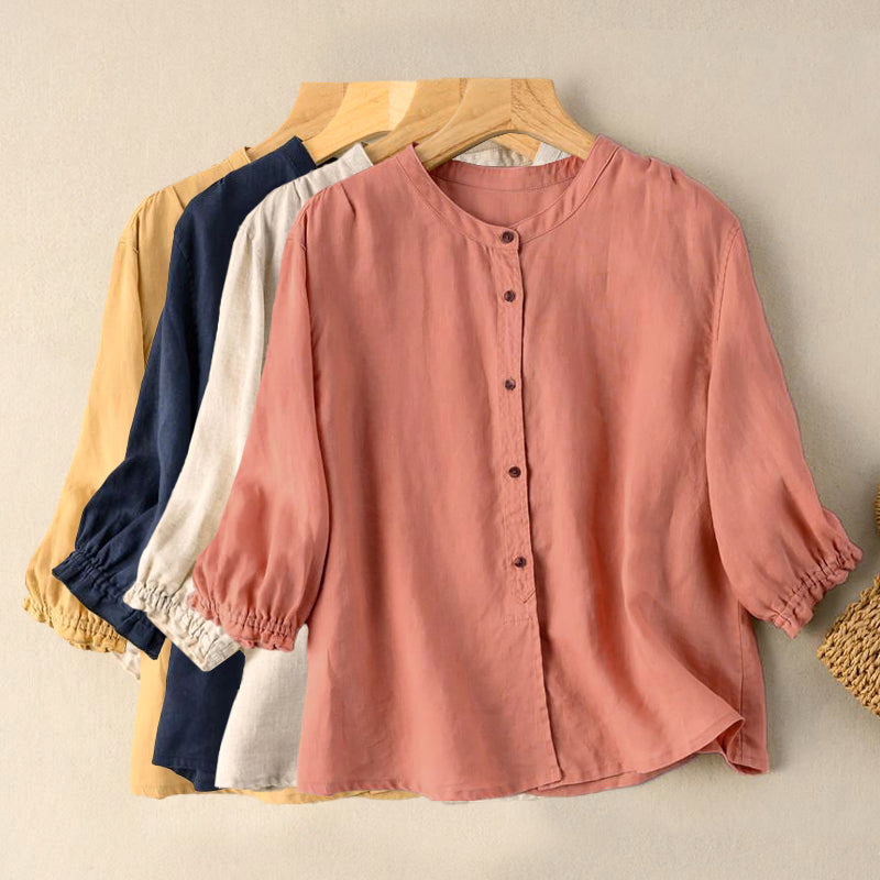 Jelena | Vintage Summer Women's Blouse - Stylish & Light for Warm Weather