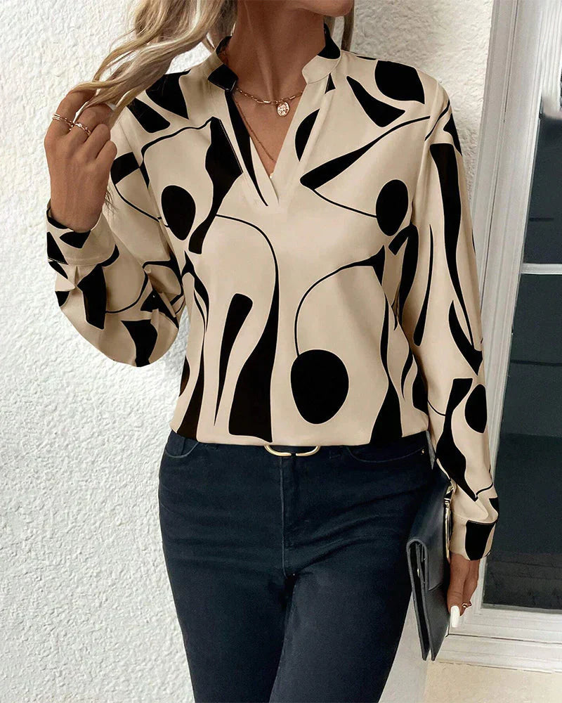 Marianna | Women's elegant printed - blouse