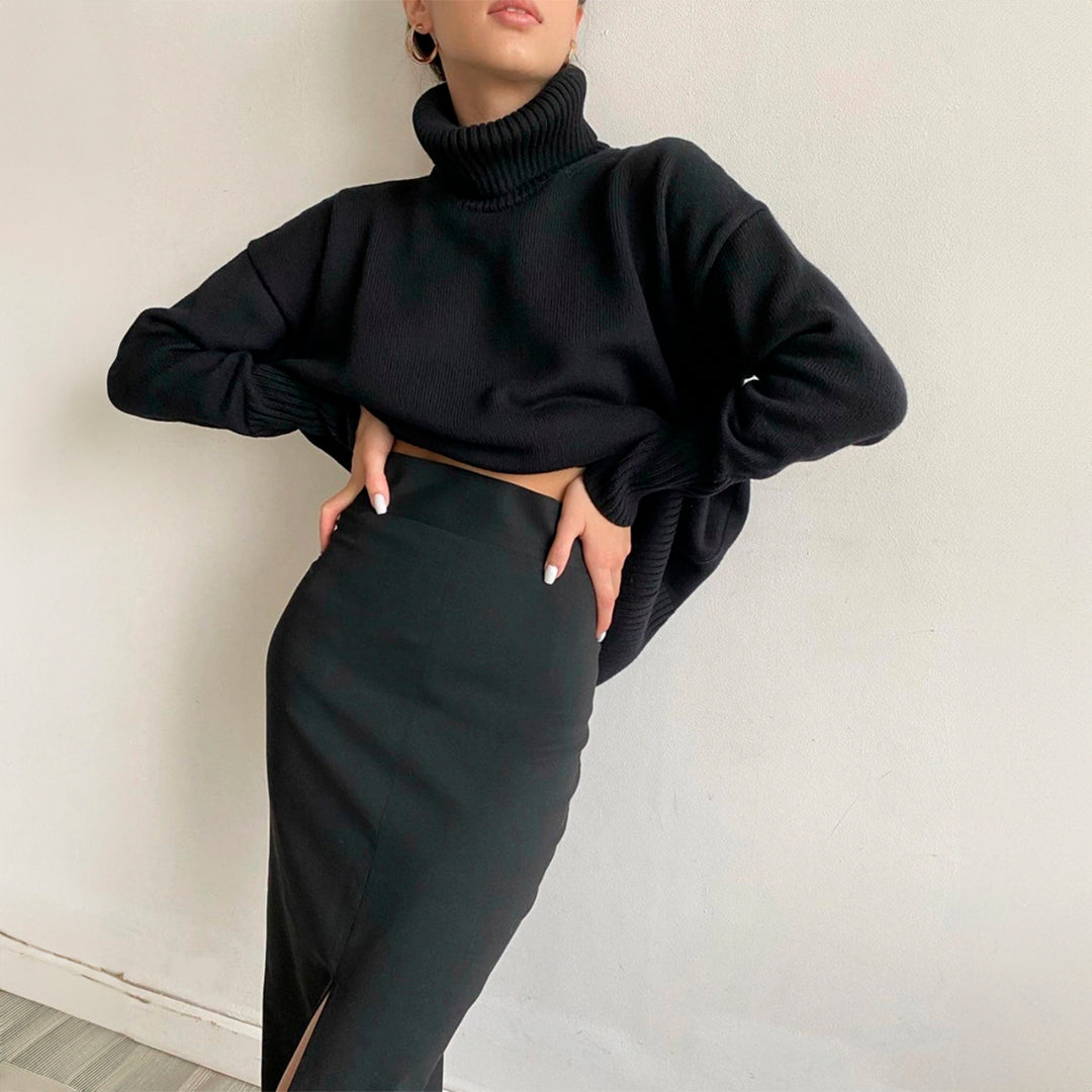 NOVELLE | KNITTED LOOSE TURTLENECK