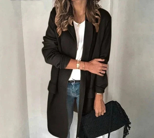 Remy - Elegant collar down long vest