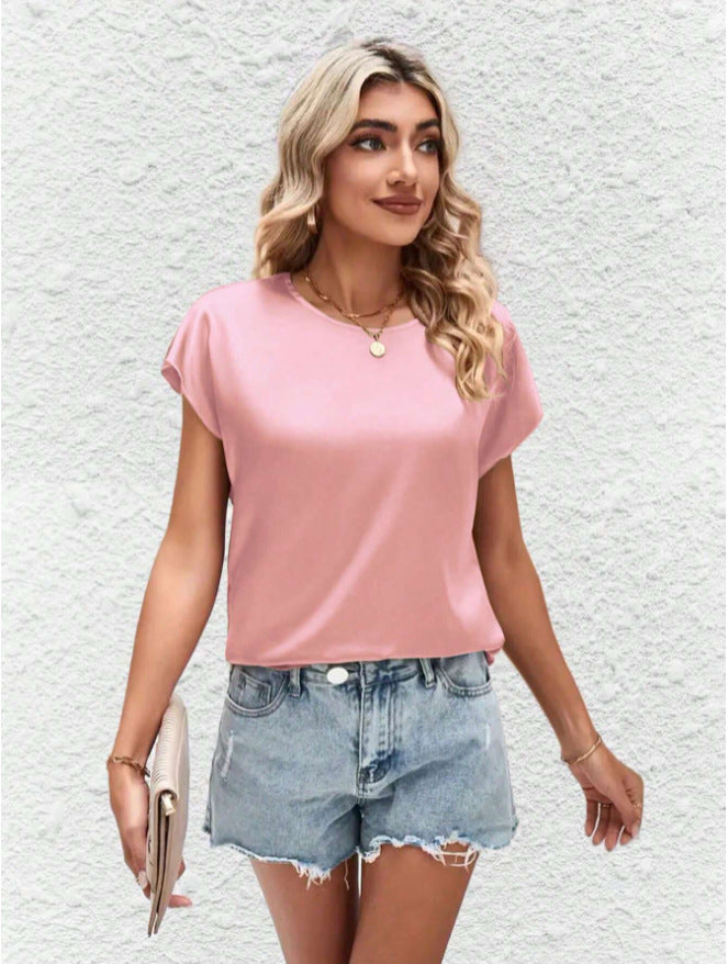 Stylish Women's Batwing Sleeve Top with Round Neck – Milena