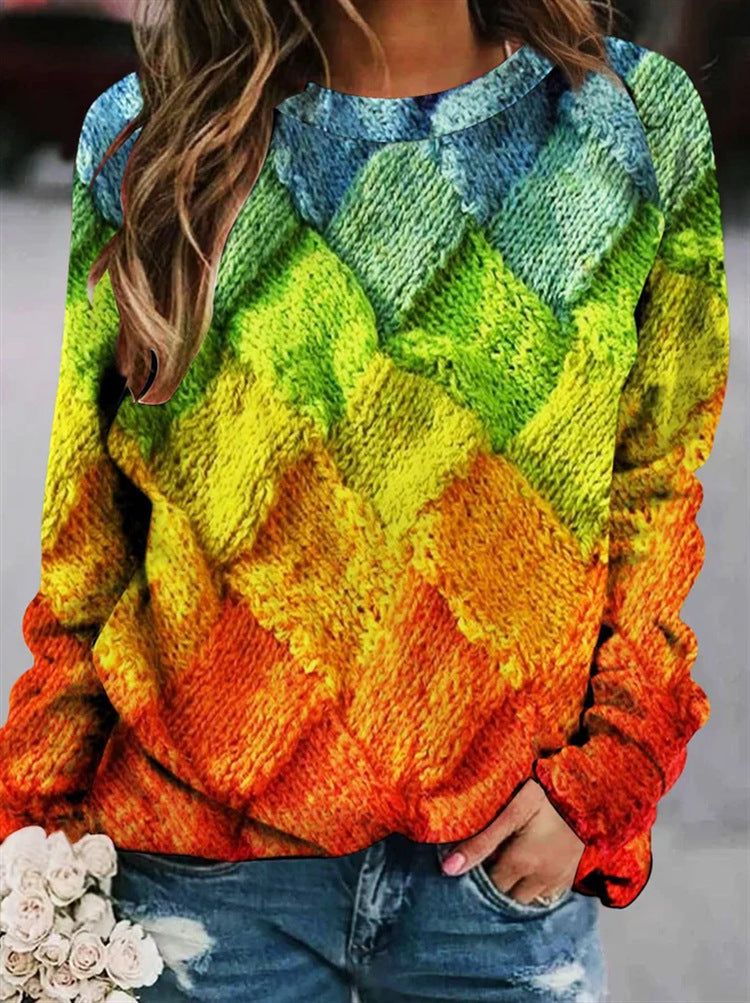 Alysa - Sweater made of printed wool
