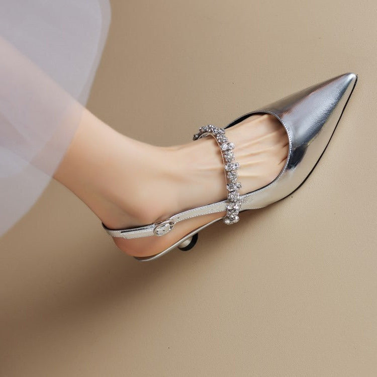 ZAHRA | RHINESTONE SLINGBACK HEELS