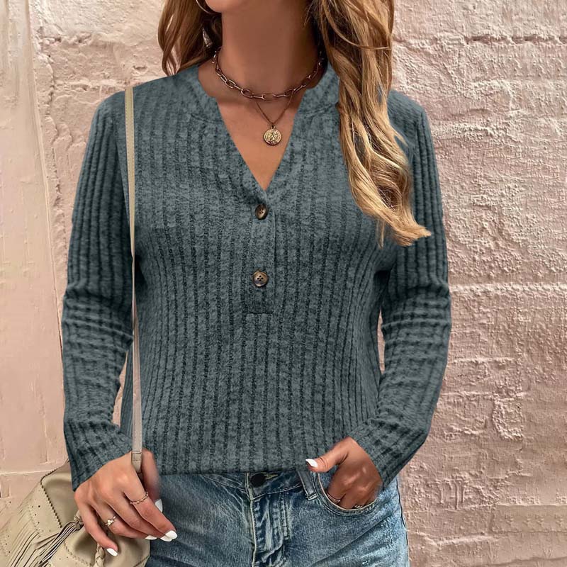 Tereza | - Women's casual plain textured blouse