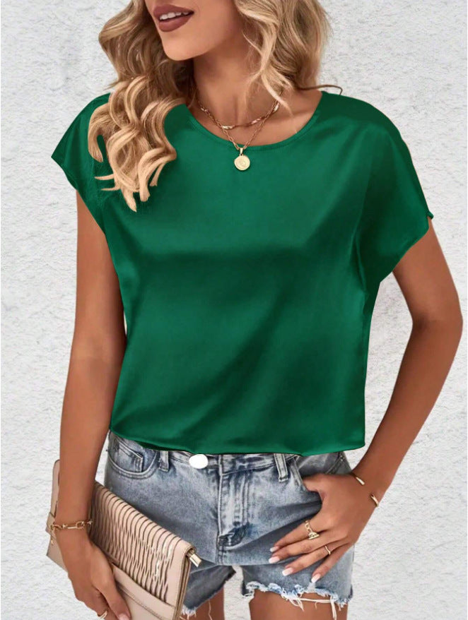 Stylish Women's Batwing Sleeve Top with Round Neck – Milena