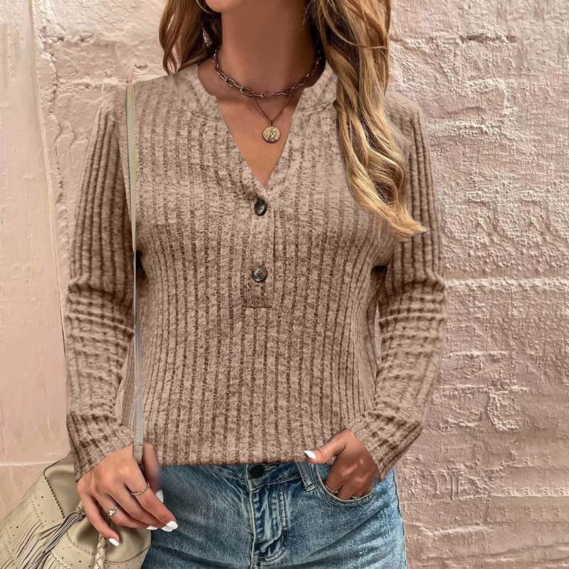 Tereza | - Women's casual plain textured blouse