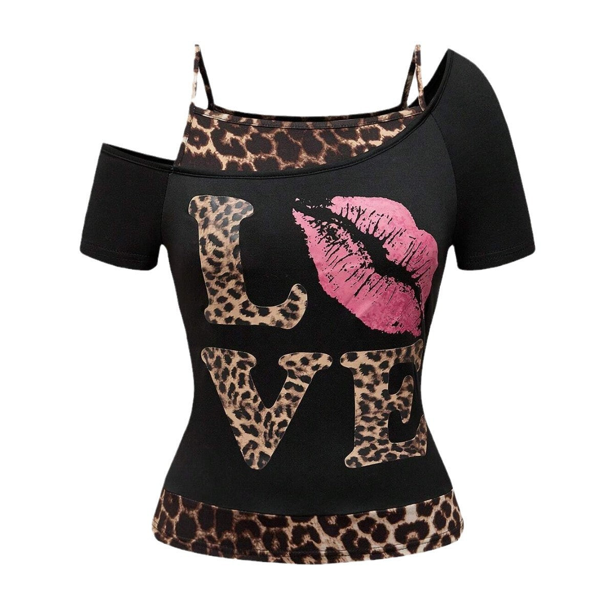 Trendy Women's Off-Shoulder Shirt with Leopard Print – Zaria
