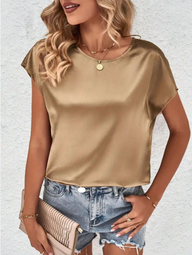 Stylish Women's Batwing Sleeve Top with Round Neck – Milena