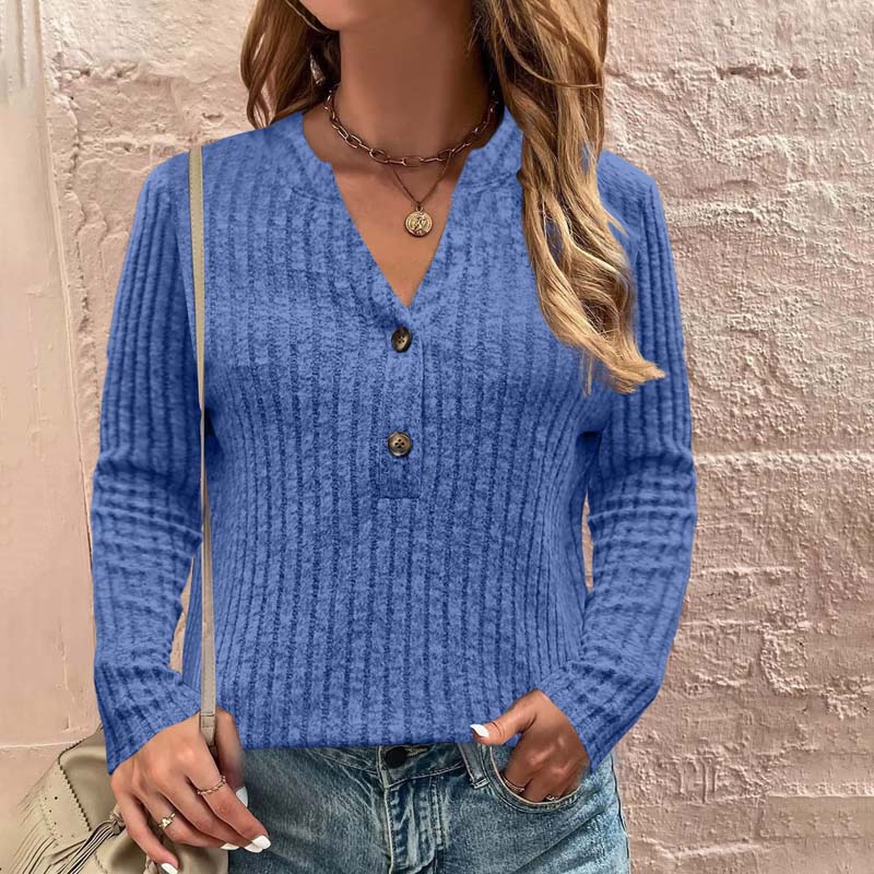 Tereza | - Women's casual plain textured blouse