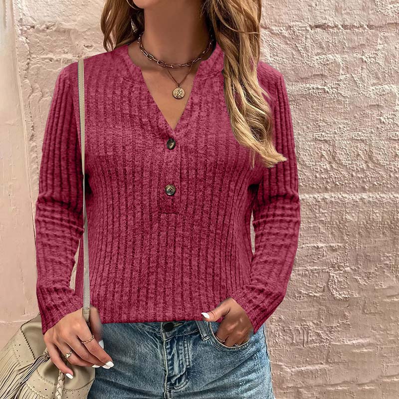 Tereza | - Women's casual plain textured blouse