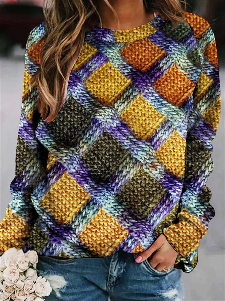 Alysa - Sweater made of printed wool