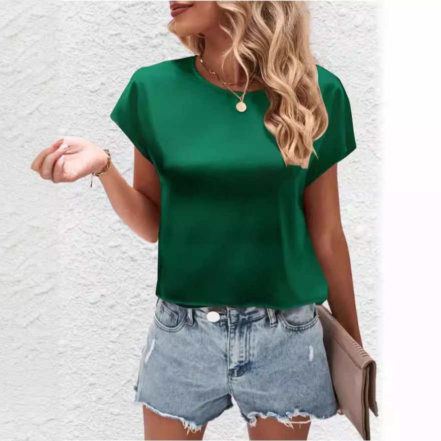 Stylish Women's Batwing Sleeve Top with Round Neck – Milena