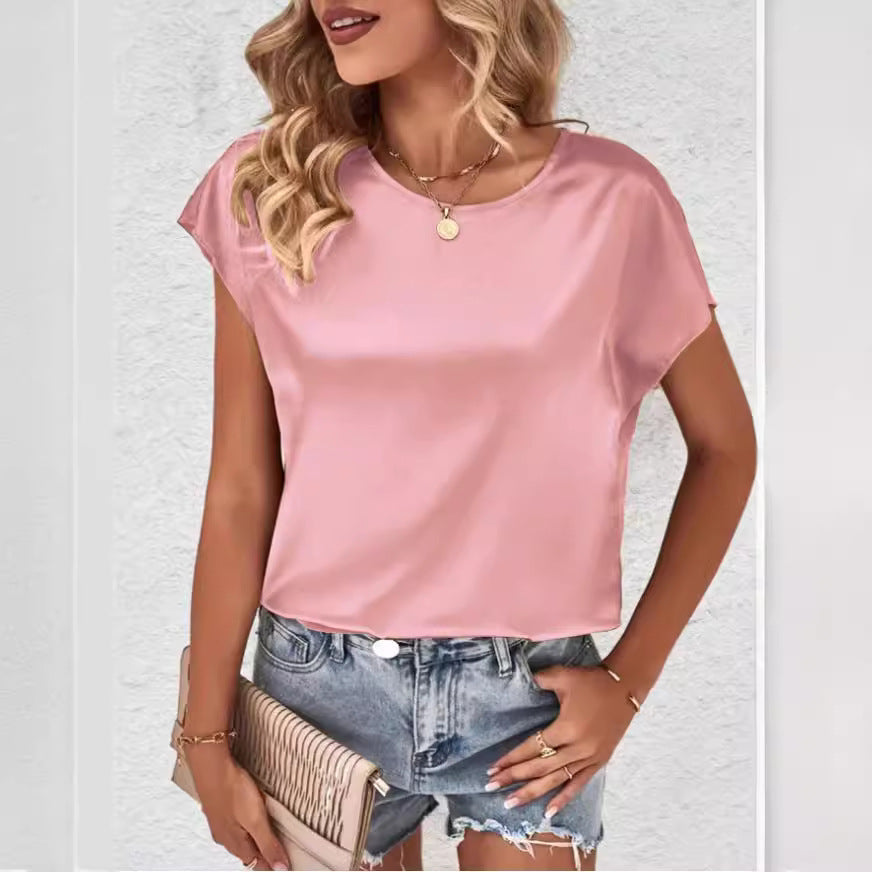 Stylish Women's Batwing Sleeve Top with Round Neck – Milena