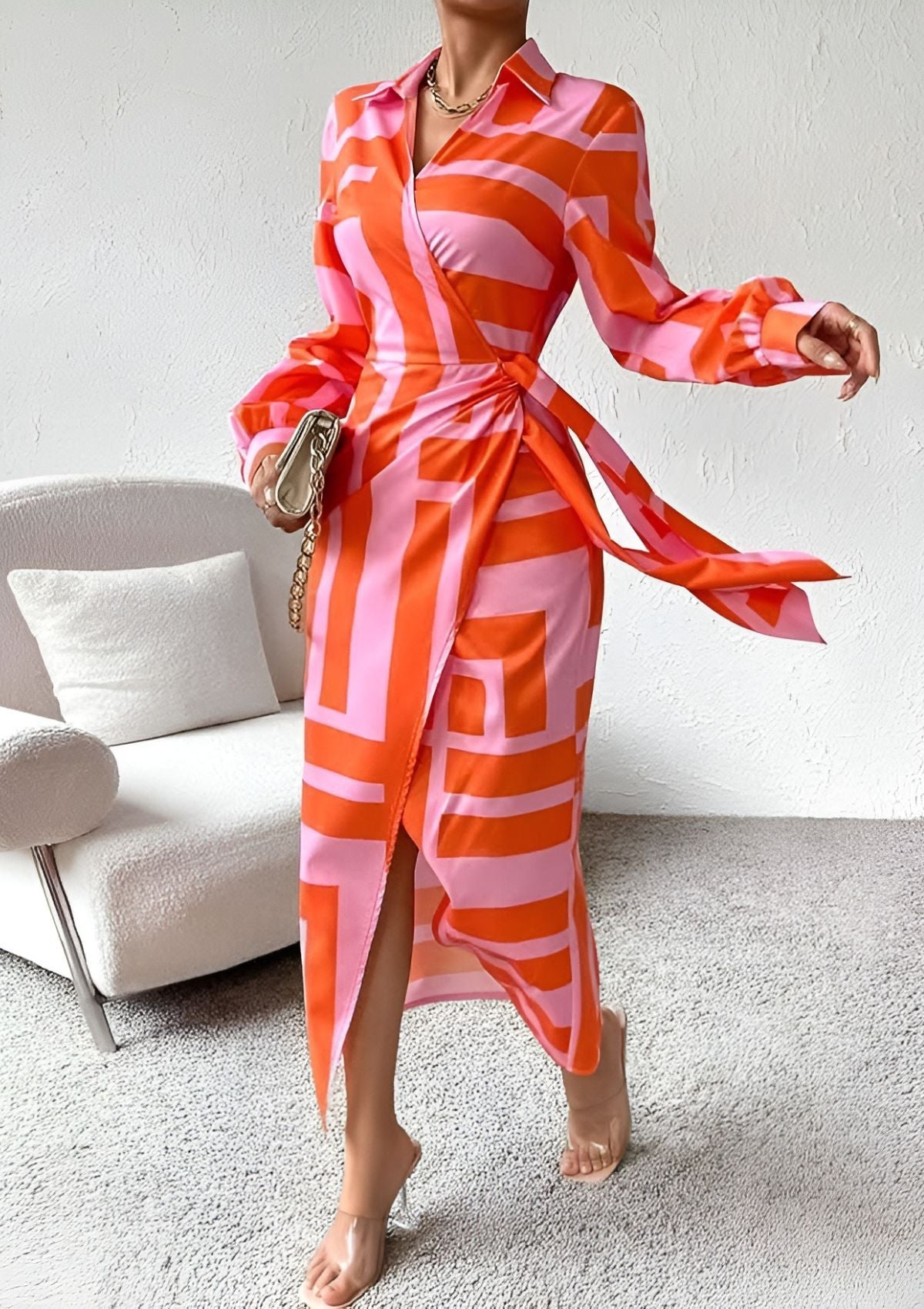 Amalia – Wrap Dress with Print